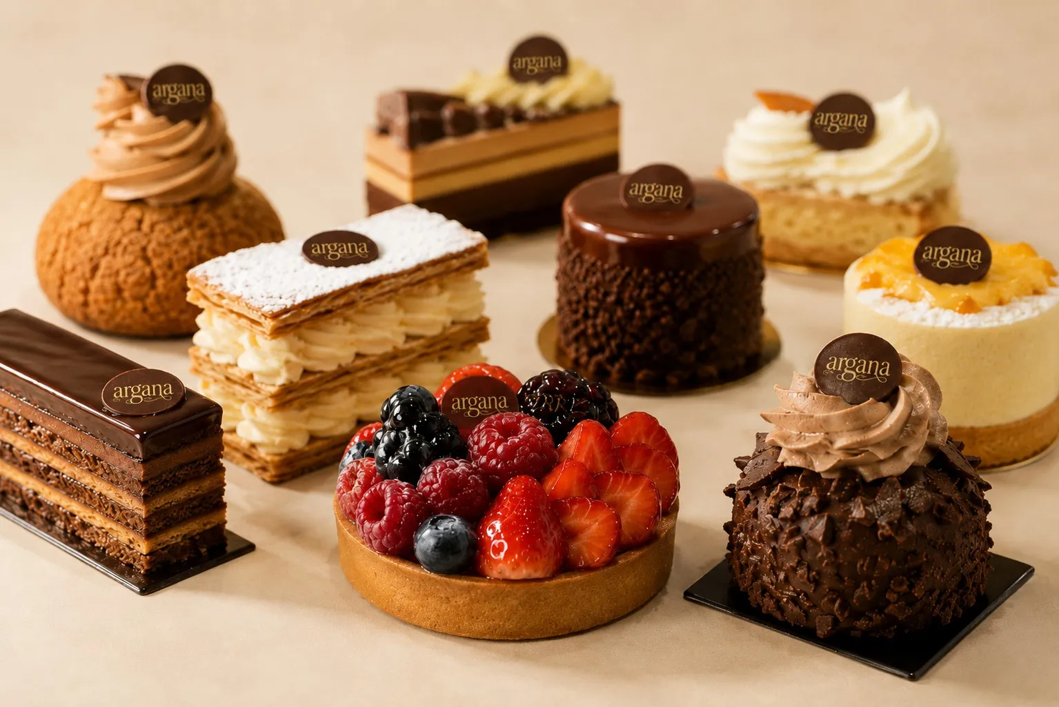 Assortiment de pâtisseries et gâteaux Argana